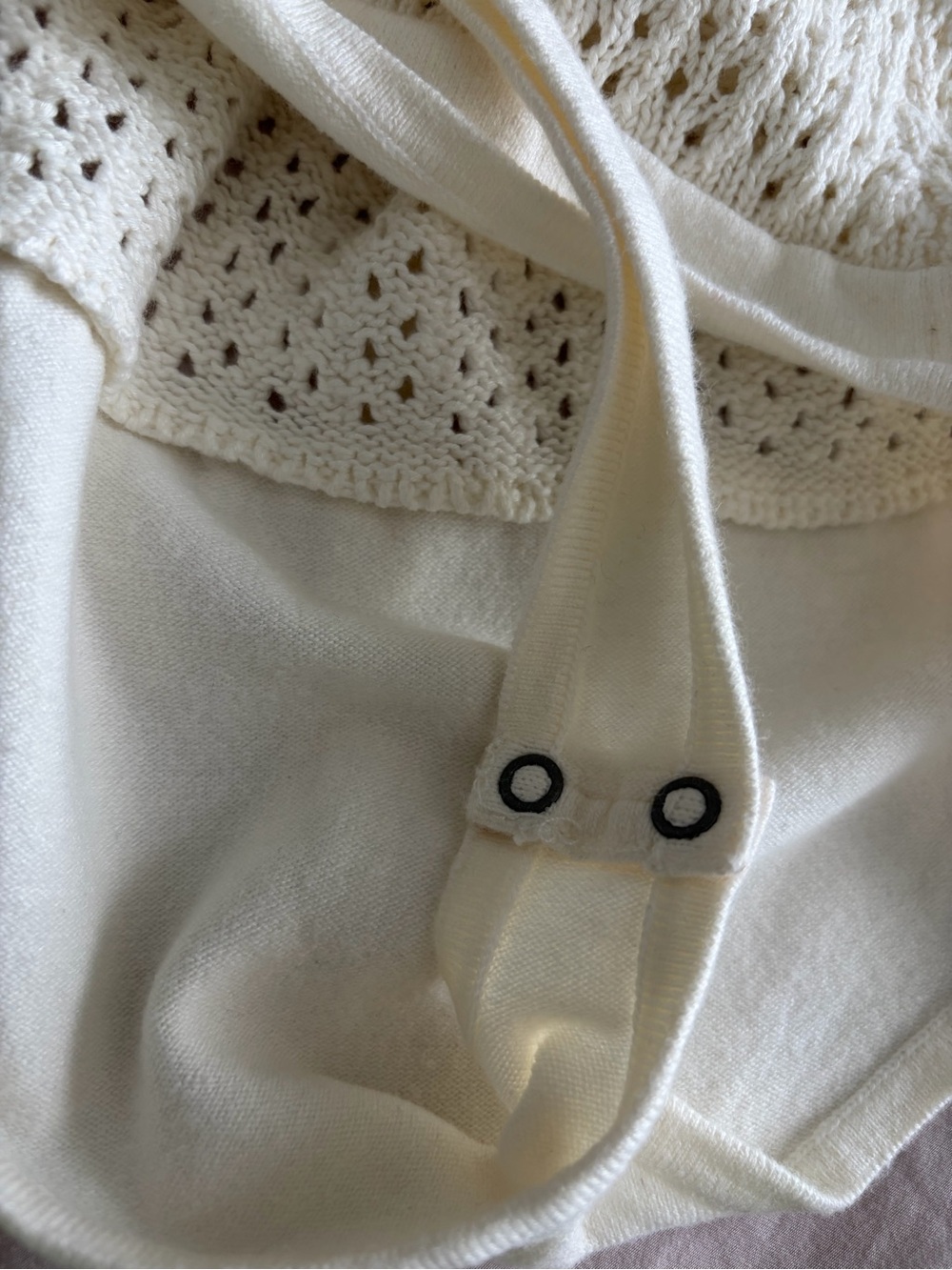 Abercrombie & Fitch Cream Crochet Knit coastal grandmother boho bodysuit . Small - Picture 8 of 8